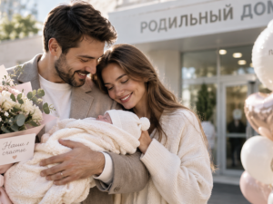 Видеомонтаж выписки из роддома — семейный фильм о рождении ребёнка