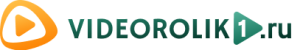 Логотип компании по видеомонтажу Videorolik1.ru в зелёном цвете